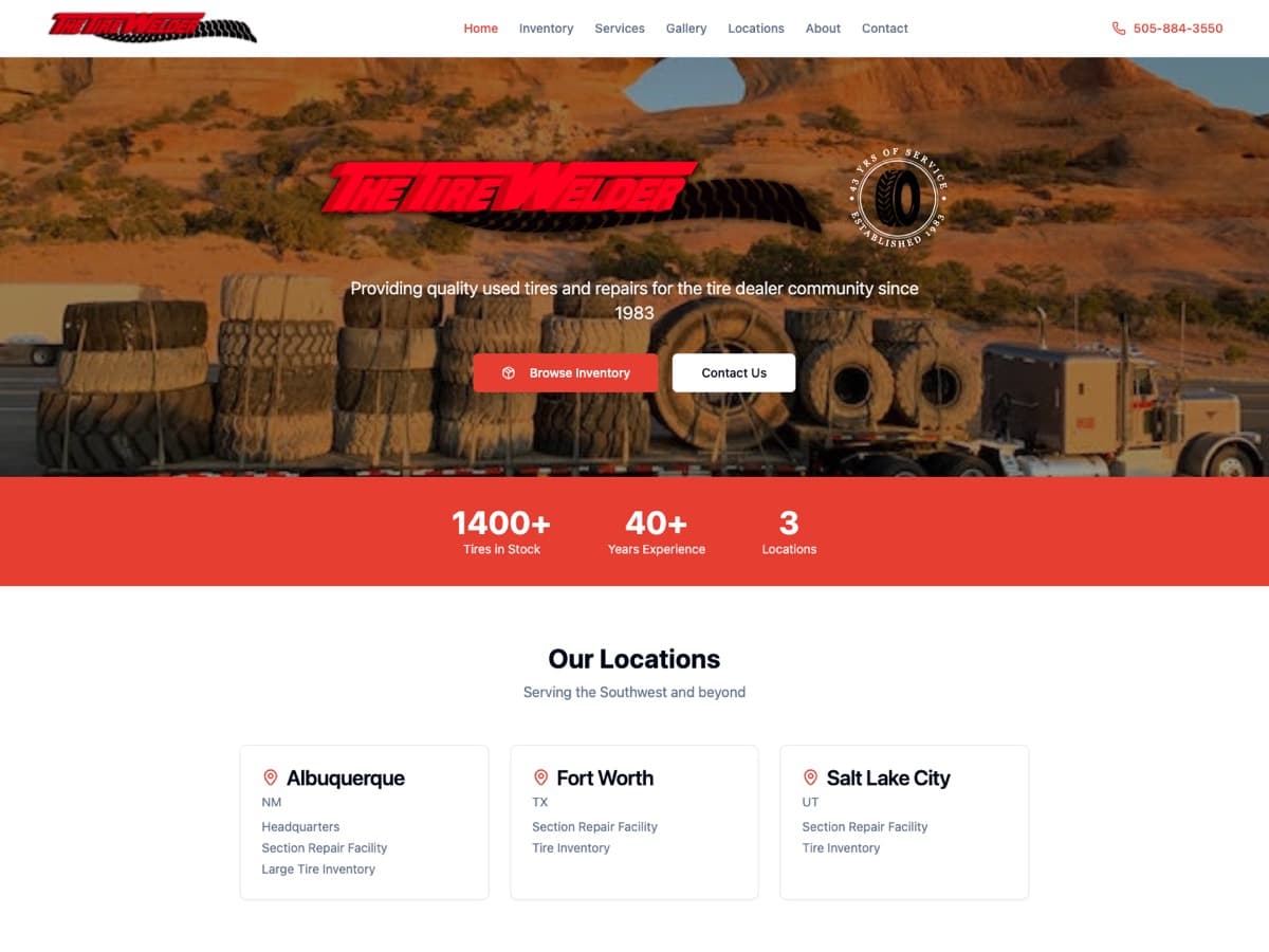 TireWelder — INVENTORY PLATFORM